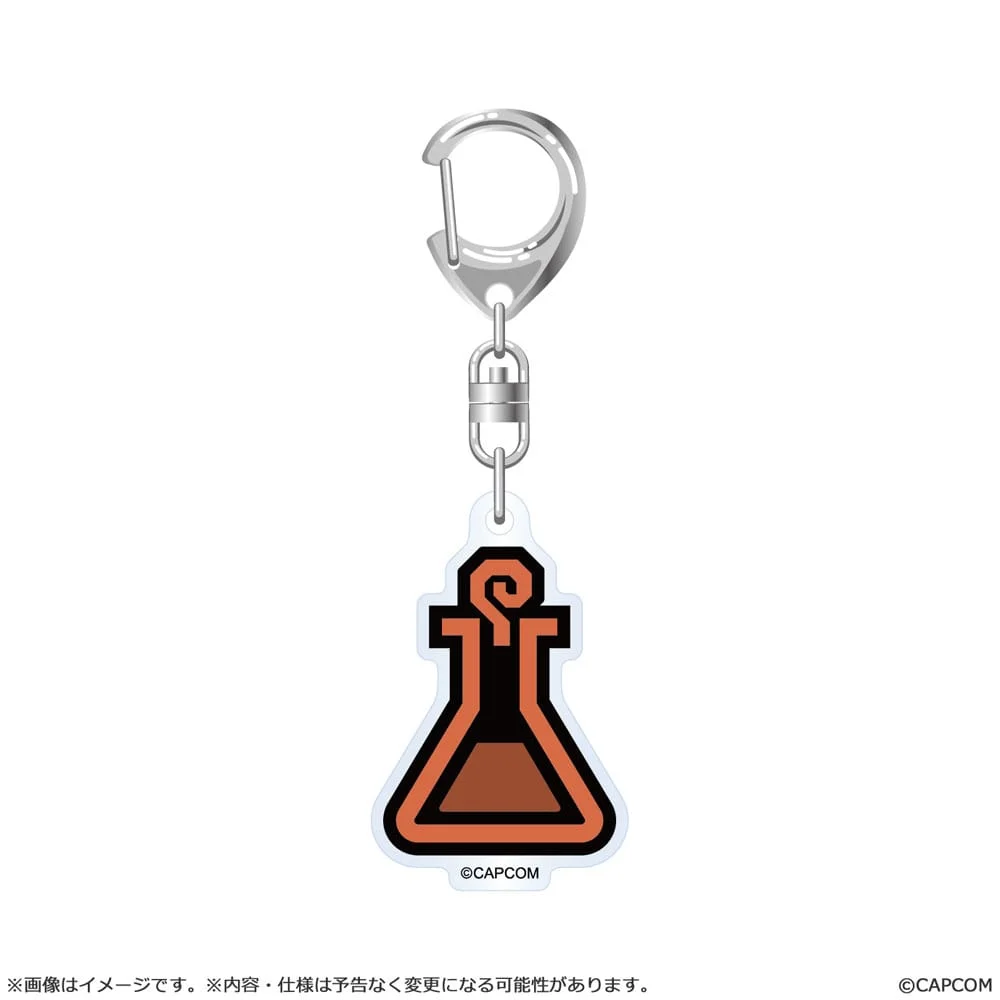 Monster Hunter Wilds Item icon Acrylic Keychain - 1 Unidade Aleatória